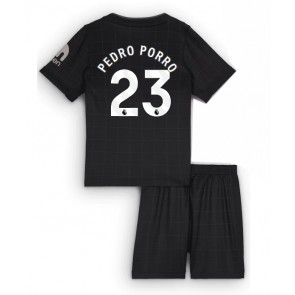 Lacne Dětský Futbalové dres Tottenham Hotspur Pedro Porro #23 2025-26 Krátky Rukáv - Preč (+ trenírky)